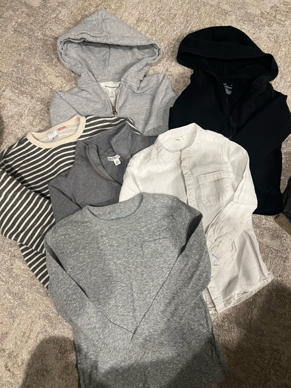 Crewcuts Boys Gray, Black & White Mixed Tops Bundle